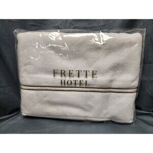 Frette Hotel Classic Bath Sheet 39 in x 70 in White Sepia 100% Cotton NEW!